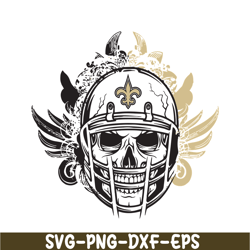 new orleans saints skull svg png dxf eps, football team svg, nfl lovers svg