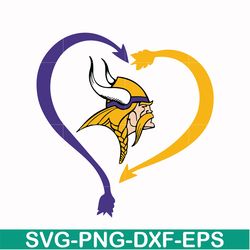 minnesota vikings heart svg, vikings heart svg, nfl svg, png, dxf, eps digital file nfl23102019l