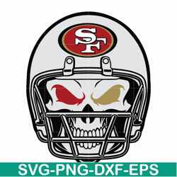 san francisco 49ers skull svg, 49ers skull svg, nfl svg, png, dxf, eps digital file nfl0710202010l