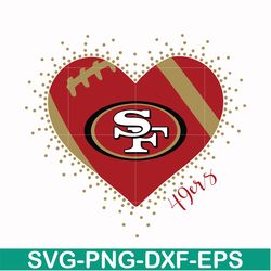 san francisco 49ers heart svg, 49ers heart svg, nfl svg, png, dxf, eps digital file nfl071020203l