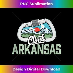 Climb Arkansas Retro Rock Climbing Vintage Carabiner Tank Top - Artisanal Sublimation PNG File - Challenge Creative Boundaries