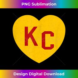 Kc Red & Yellow Heart Kansas City Redyellow heart kc red kc - Artisanal Sublimation PNG File - Crafted for Sublimation Excellence