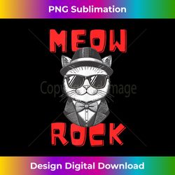 meow rock meow that meows the right note tank top - edgy sublimation digital file - ideal for imaginative endeavors