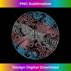 transgender pride flag butterfly mandala lgbtq t - sophisticated png sublimation file - chic, bold, and uncompromising