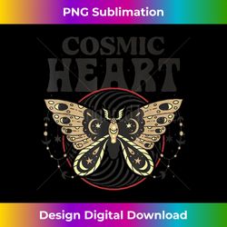 cosmic heart butterfly moth mystical sun and moon galaxy - urban sublimation png design - craft with boldness and assurance