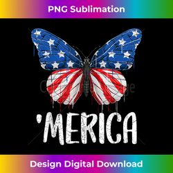 Merica Butterfly USA Flag 4th of July For Women Girl US - Minimalist Sublimation Digital File - Striking & Memorable Impressions