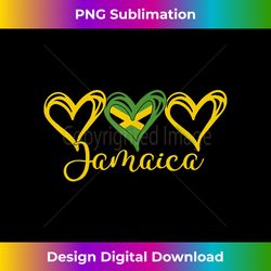 jamaican love jamaican flag three hearts jamaica - sublimation-optimized png file - channel your creative rebel