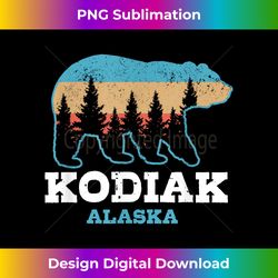 kodiak alaska vintage grizzly bear nature souvenir gift - luxe sublimation png download - chic, bold, and uncompromising