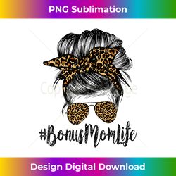 bonus mom life hair bandana glasses leopard mother's day - chic sublimation digital download - tailor-made for sublimation craftsmanship