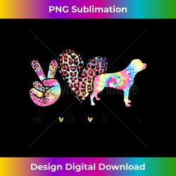 Peace Love Rottweiler Tie-dye Women Dog Lover Mothers Day - Sleek Sublimation PNG Download - Ideal for Imaginative Endeavors