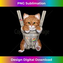 orange tabby cat in baby carrier - minimalist sublimation digital file - customize with flair