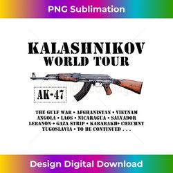 ak-47 kalashnikov world tour t - innovative png sublimation design - rapidly innovate your artistic vision