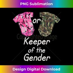 keeper of the gender reveal pink or green camouflage - classic sublimation png file - ideal for imaginative endeavors