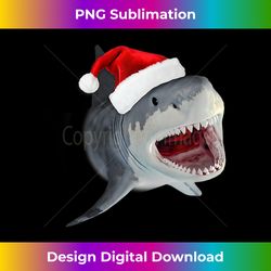 santa hat shark tee cool christmas xmas gifts for men women - artisanal sublimation png file - reimagine your sublimation pieces