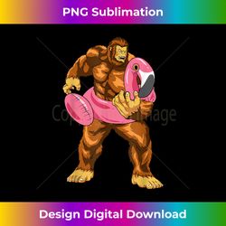 pool party bigfoot flamingo sasquatch pink float summer - futuristic png sublimation file - craft with boldness and assurance