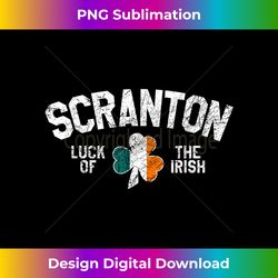 scranton st. patrick's day luck of the irish shamrock - deluxe png sublimation download - lively and captivating visuals