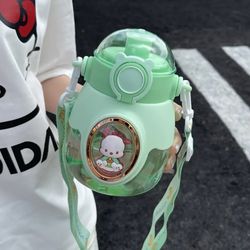 hello kitty cup 1pc large capacity water cup, girls high-value cute portable cup fot going out