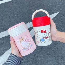hello kitty cute  braised beaker cute, high beauty, insulated cup, portable water cup, children's congee braised rice