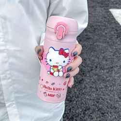 hellokitty insulated bottle, cute food grade 316 straight drinking cup, portable cup