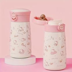 hellokitty insulated bottle, portable food grade water bottle, cute drinking bottle, 10.14oz