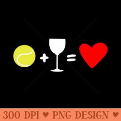 tennis wine love - png download