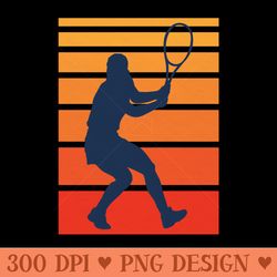 vintage tennis silhouette - sublimation png designs