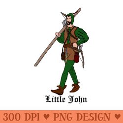 little john with quarterstaff - png download collection