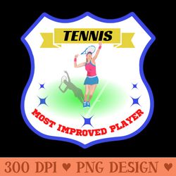 most improved player tennis - png digital download