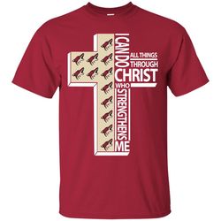 i can do all things through christ arizona coyotes t shirts