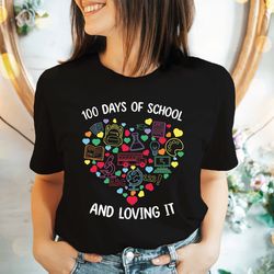 100 days of school shirt, 100th day of school celebration, school t-shirt, gift for student tee, gift for teacher, sa506