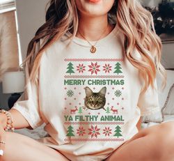 custom christmas t-shirt with pet photo, custom photo animal shirt, personalized pet tee, unisex personalized pet crewne