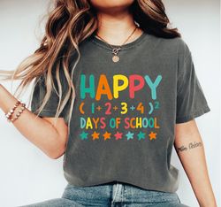 happy 100 days of school t-shirt, 100 days of school shirt, gift for teacher, gift for student, back to school crewneck,