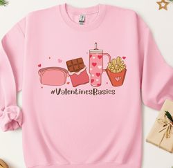 valentine basics sweatshirt, trendy valentines day, gift for valentine, chocolate lover sweater, valentine potatoes hood