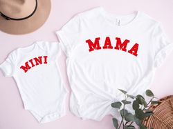 mama mini matching  shirts, baby shower gift, mama t shirt, mini onesie,mama mini toddler tees,