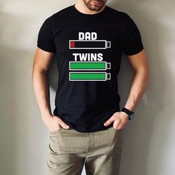 funny father of twins tshirt, pregnancy announcement, fathers day gift idea for husband, daughters, sons gift for daddy