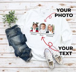 custom mom photo sweatshirt, family photo sweatshirt, personalized mom sweatshirt, mother day photo sweatshirt, custom m