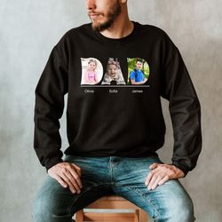 dad photo sweatshirt, custom photo dad sweatshirt, dad birthday gift, custom text dad hoodie, custom picture gift for da