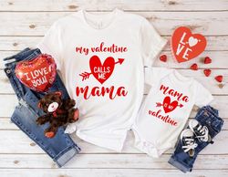 matching mama and me valentines shirt, mother daughter shirts, mom and baby matching family shirt, baby shower gift t-sh