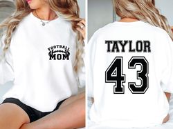 custom football mom sweatshirt personalized gameday mama crewneck football season shirt