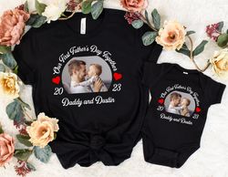 our first fathers day together shirts, fathers day matching shirt, fathers day daddy and baby outfit, fathers day gift,