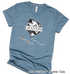 custom fishing grandpa shirt,personalized grandpa shirt with grandkids names,fathers day gift