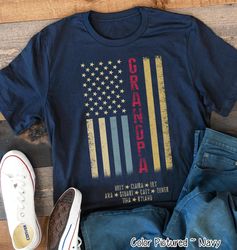 custom grandpa distressed flag shirt,personalized grandpa shirt with kids names,fathers day gift for grandpa,fathers day