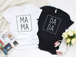 mama-dada shirt mom and dad matching set mom life shirt father life shirt mothers day gift fathers day gift trendy t-shi