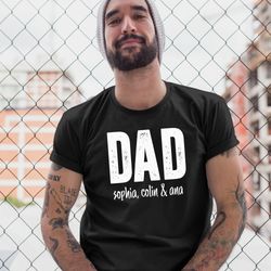 personalized dad shirt comfort colors custom fathers day shirt papa shirt fathers day gifts for dad baby announcement