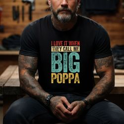 big poppa shirt, funny grandpa shirt, retro papa shirt, gift for grandpa, funny shirt men, fathers day gift, new grandpa