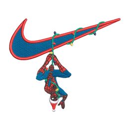 spiderman xmas nike embroidery file