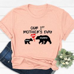 custom mommy and me christmas shirts, personalized our first mothers day shirt, 1st mothers day gifts for daughter, seni