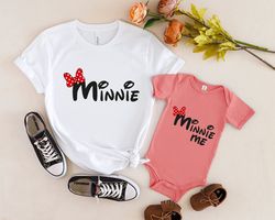 Minnie and Minnie Me Shirt, Matching Mommy and Me Tshirt, Minnie Mouse Shirt, Mothers Day Shirt, Cute Disney Shirt,Famil