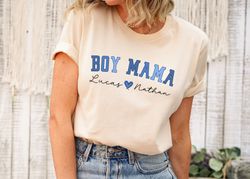 Custom Boy Mama Shirt, Mom Shirt With Names,Personalized Mama T-shirt,Custom Mama Shirt,Gift For Moms,Mama With Children