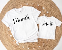 Mama Mini Shirt, Mama And Mini Matching Shirt, Mama Shirt, Mini Shirt, Mothers Day Shirt, Retro Mama Shirt, Mothers Day